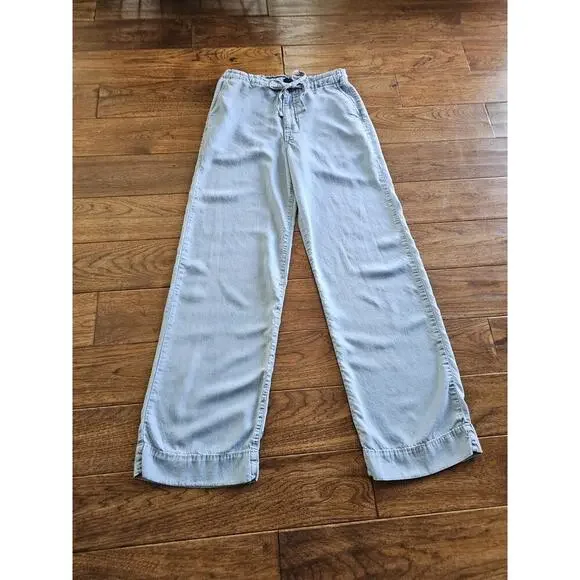 Fidelity Andy Paper Bag Wide Leg Pants Women's Size 27 Made in USA 100% Lycell - Picture 2 of 14